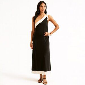 Abercrombie & Fitch Black and White Midi Dress